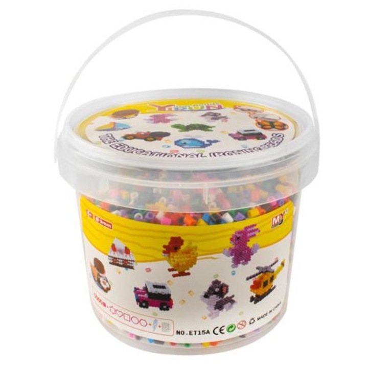 Margele de calcat mix de culori, 5000 buc in borcan