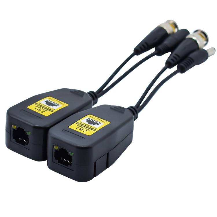 Set video balun pasiv + alimentare 2 in 1 pentru camere supraveghere 8MP 4K ETB-VB21