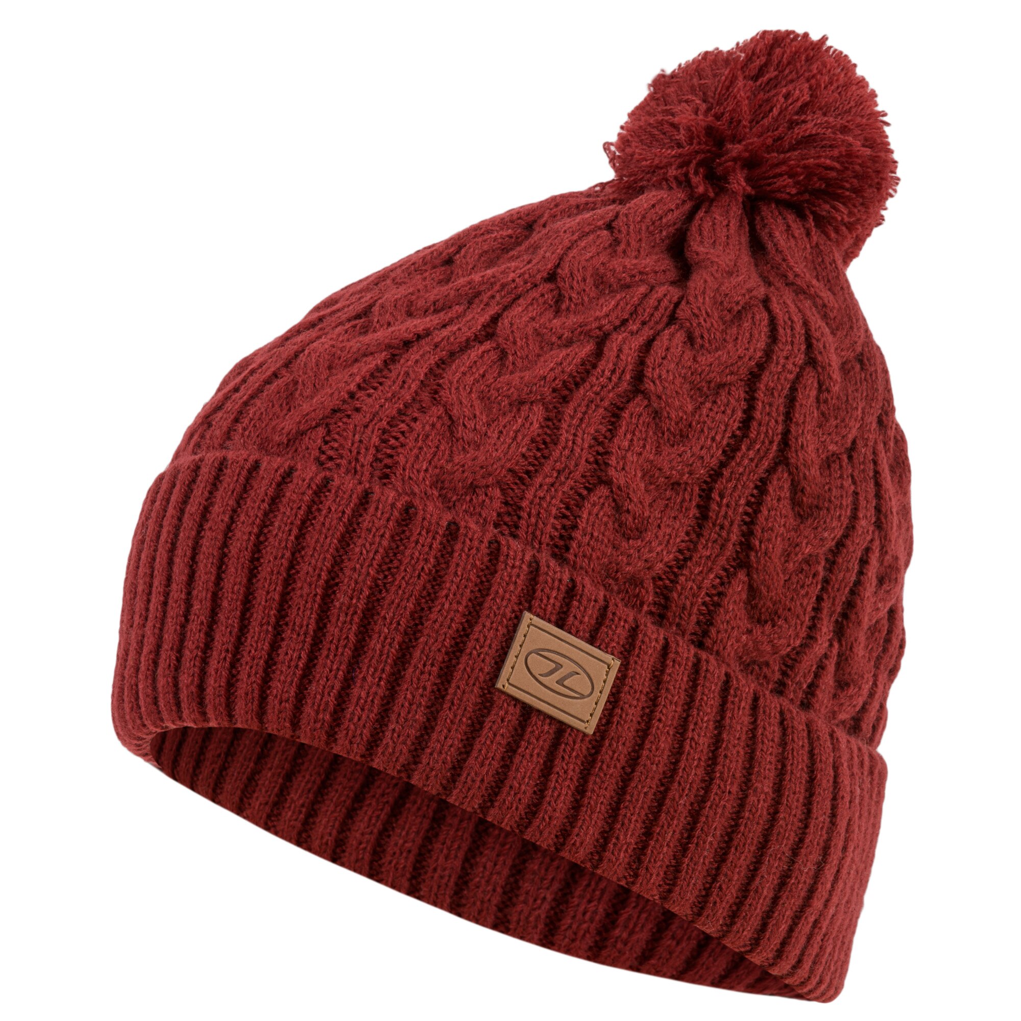 Caciula Highlander Beira Bobble Hat, Rosu/Visiniu