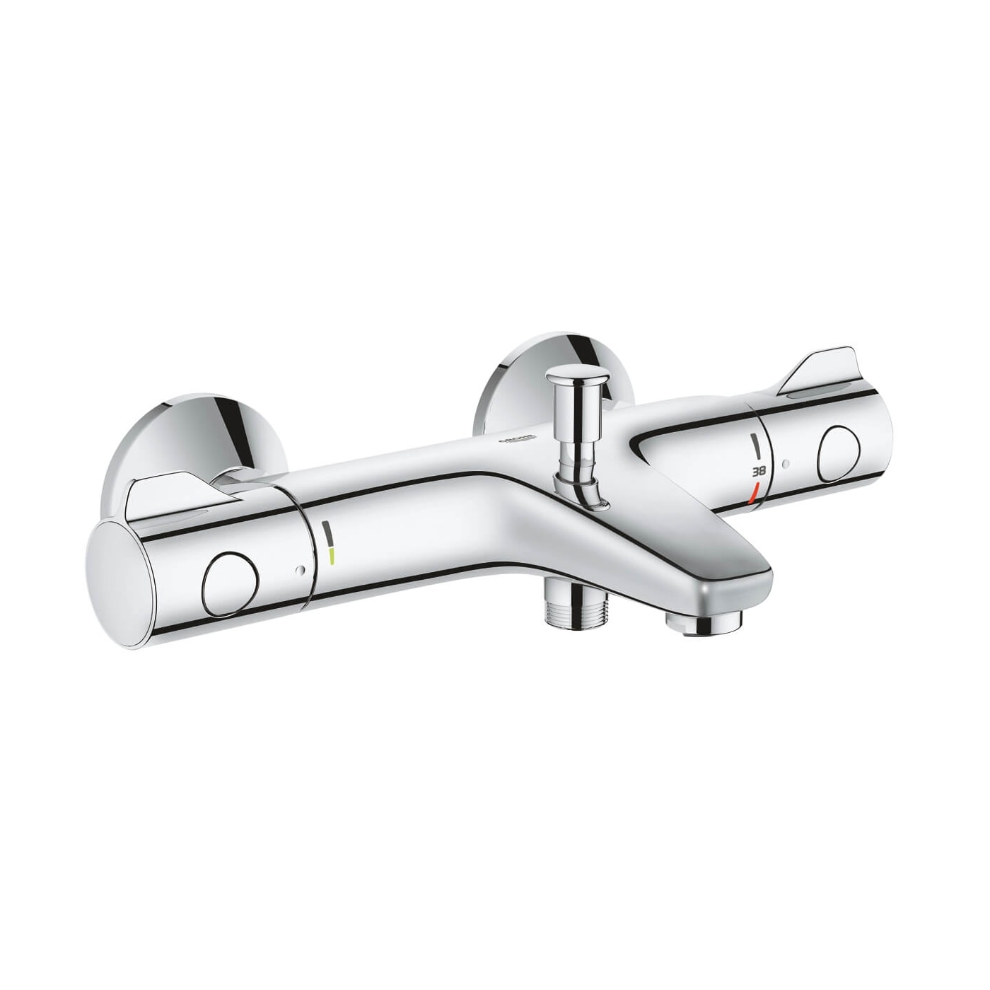 Baterie de cada Grohe Grohtherm 800, 1/2, Termostat, TurboStat, SafeStop Plus, EcoJoy, Argintiu