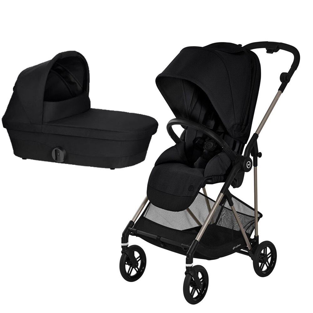 Carucior 2 in 1 Melio Cybex Deep Black, include landou