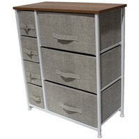 Comoda cu 7 sertare 63.5x30x73cm, Grunberg, Bej, TB79