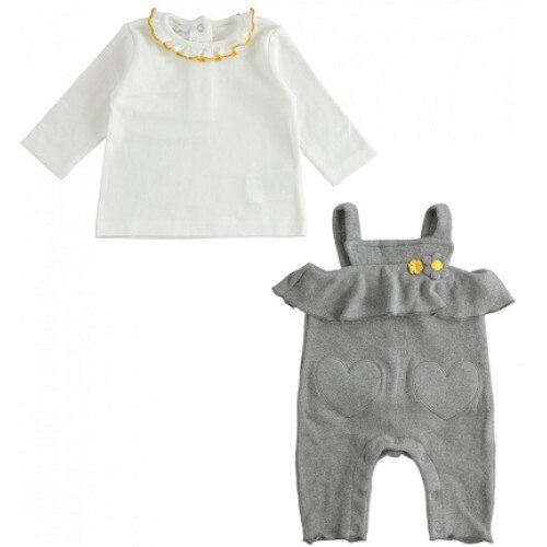 Salopeta fete, Ido, gri/alb/galben