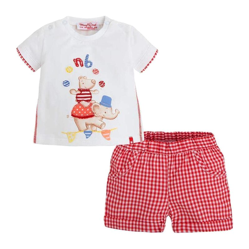 Compleu, Mayoral, bebe fetita, pantalon si tricou, 6-9 luni