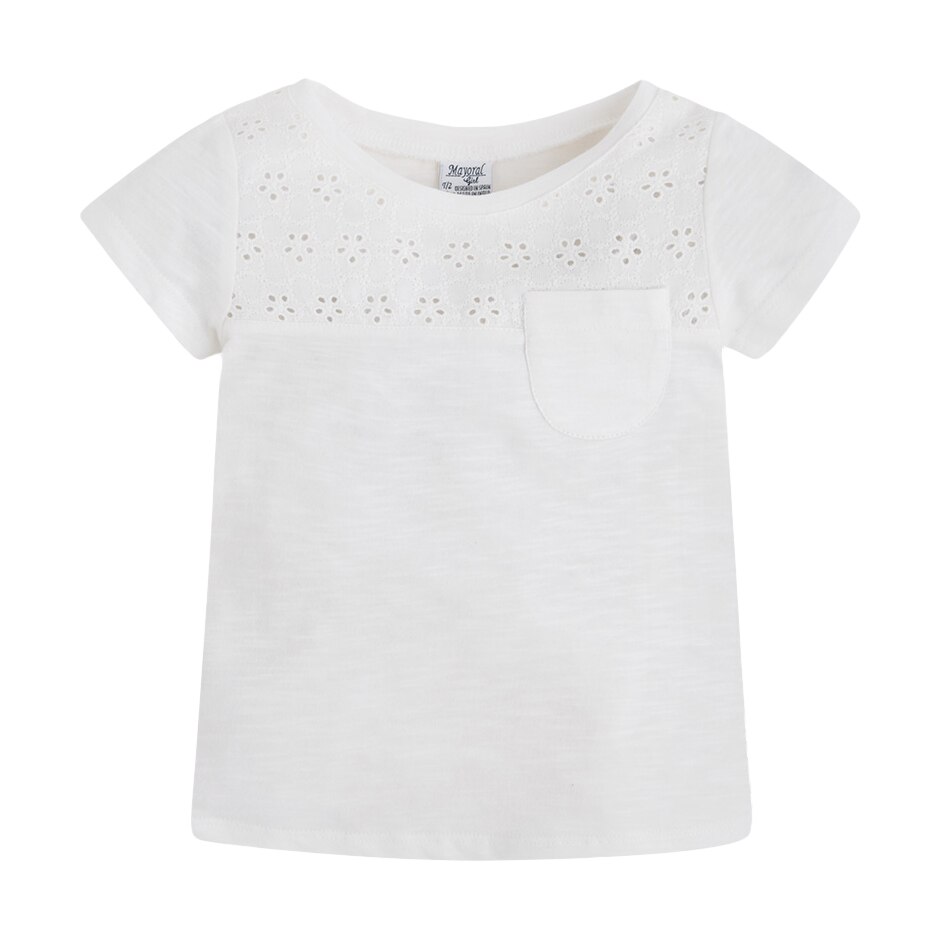 Tricou, Mayoral, fete, ani, Alb, 128 CM