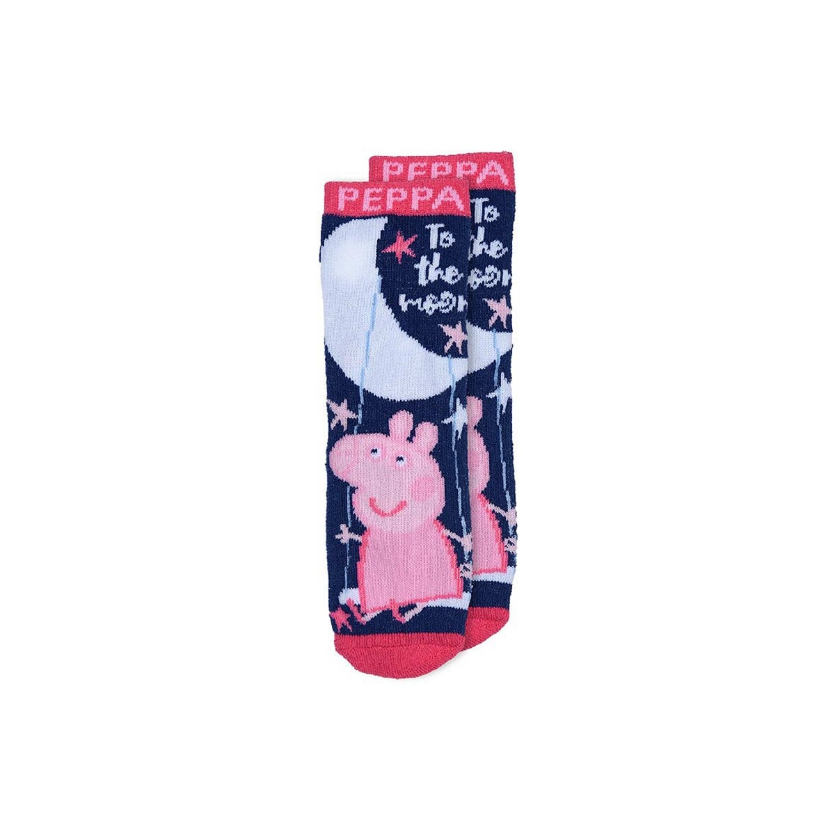 Sosete pentru fetite, Peppa Pig, antiderapante, bleumarin