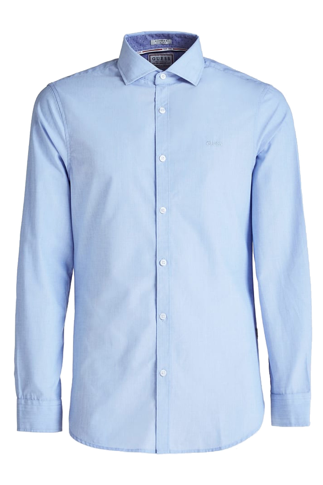 Camasa slim fit cu guler clasic, Guess, Albastru , M