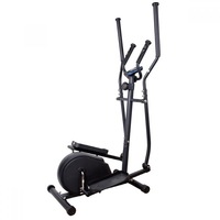 Bicicleta fitness eliptica TECHFIT E250, Sistem inertie volanta 5.5 Kg, Greutate utilizator 110 Kg, Suport tableta/smartphone, Ghidon ajustabil, Negru