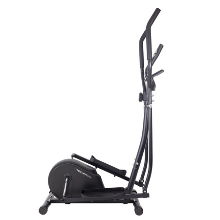 Bicicleta fitness eliptica TECHFIT E250N, Sistem inertie volanta 5 Kg, Greutate utilizator 110 Kg, Suport tableta/smartphone, Negru
