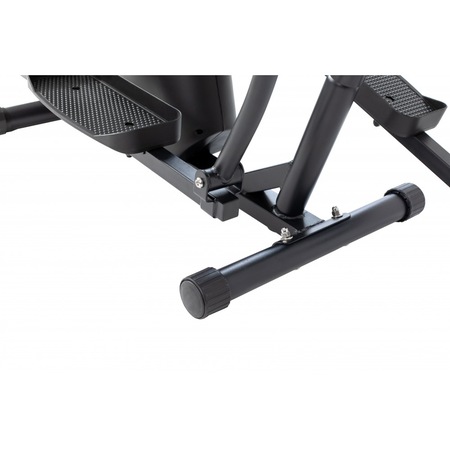 Bicicleta fitness eliptica TECHFIT E250N, Sistem inertie volanta 5 Kg, Greutate utilizator 110 Kg, Suport tableta/smartphone, Negru