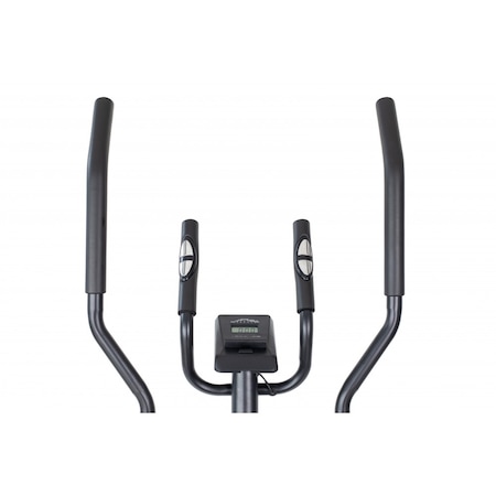Bicicleta fitness eliptica TECHFIT E250N, Sistem inertie volanta 5 Kg, Greutate utilizator 110 Kg, Suport tableta/smartphone, Negru