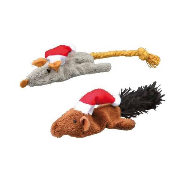 Set Trixie Jucarii Xmas Plus Veverita/Soarece 14-17 cm Pentru Pisici 92382