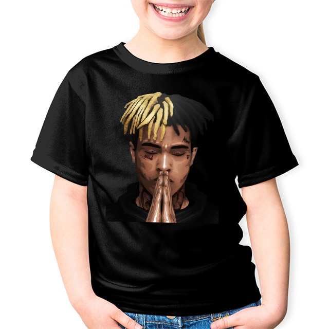 Tricou copii XXXTentacion, ani, Negru