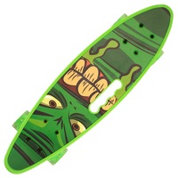 Penny board Action One® Portabil ABEC-7, PU, Aluminiu, Green Stuff
