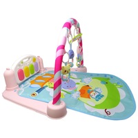 centru de activitati multifunctional 5 in 1 cu lumini si sunete pian detasabil  jucarii zornaitoare oglinda 5 moduri de joaca lavabil roz salamandra kids imagen 33_0_
0