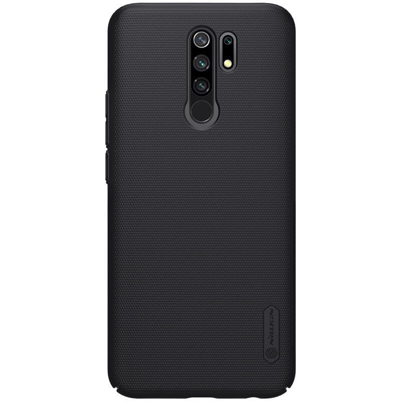 Husa protectie spate din plastic texturat negru, pentru Xiaomi Redmi 9 Prime- Nillkin Frosted Shield
