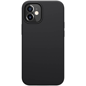 Husa din silicon mat negru, cu interior de microfibra pentru iPhone 12 mini (5.4) – Nillkin Flex Husa din silicon mat negru, cu interior de microfibra pentru iPhone 12 mini (5.4) – Nillkin Flex