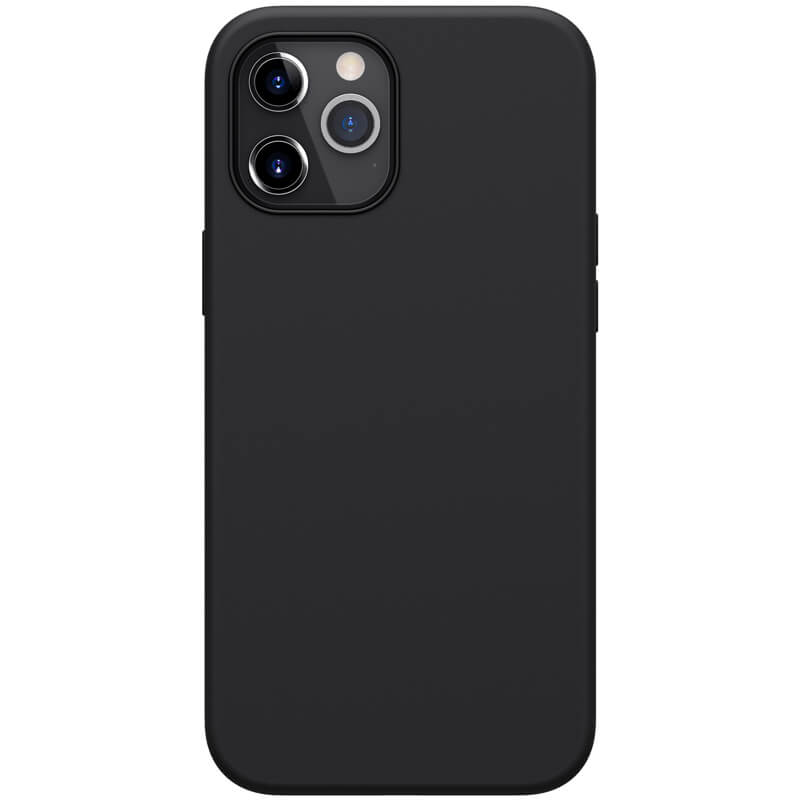Husa din silicon mat negru, cu interior de microfibra pentru iPhone 12 Pro Max (6.7) – Nillkin Flex