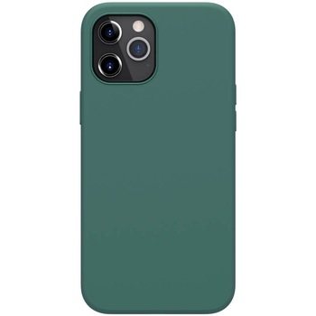 Husa din silicon mat verde, cu interior de microfibra pentru iPhone 12 Pro Max (6.7) – Nillkin Flex Husa din silicon mat verde, cu interior de microfibra pentru iPhone 12 Pro Max (6.7) – Nillkin Flex