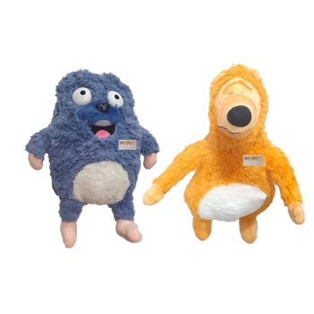 Set doua mascote din plus Ursul Grizzy si Lemingii, 30 cm -Krista® Set doua mascote din plus Ursul Grizzy si Lemingii, 30 cm -Krista®