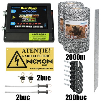 Pachet gard electric NEXON Simple 6.6J 12V , 2000m~120 kg Pachet gard electric NEXON Simple 6.6J 12V , 2000m~120 kg