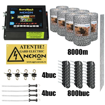 Pachet gard electric NEXON Simple 6.6J 12V , 8000m~120 kg Pachet gard electric NEXON Simple 6.6J 12V , 8000m~120 kg