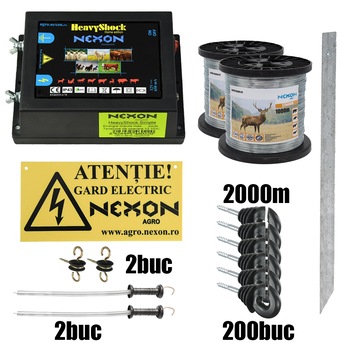 Pachet gard electric NEXON Simple 6.6J 12V , 2000m~150 kg Pachet gard electric NEXON Simple 6.6J 12V , 2000m~150 kg