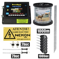 Pachet gard electric NEXON Simple 6.6J 12V , 1000m~150 kg