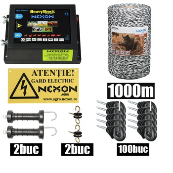 Pachet gard electric NEXON Simple 4J 12V , 1000m 3lite~120 kg Pachet gard electric NEXON Simple 4J 12V , 1000m 3lite~120 kg