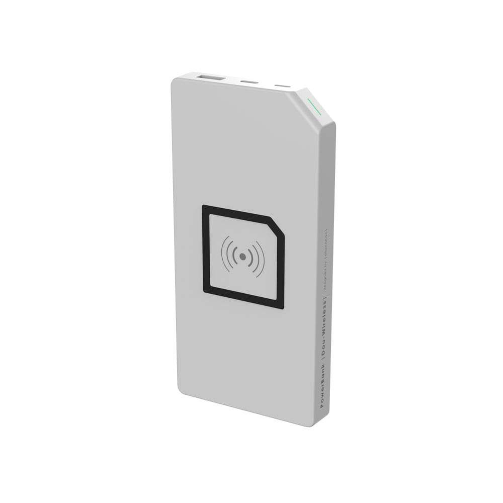 Power Bank Duo-Wireless Allocacoc 10838WT, 8000 mAh, Alb