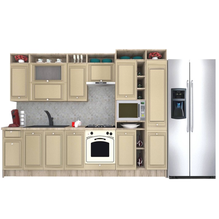 Set Bucatarie Genarom Leea Art MDF Canyon 320B K002 / decor 243