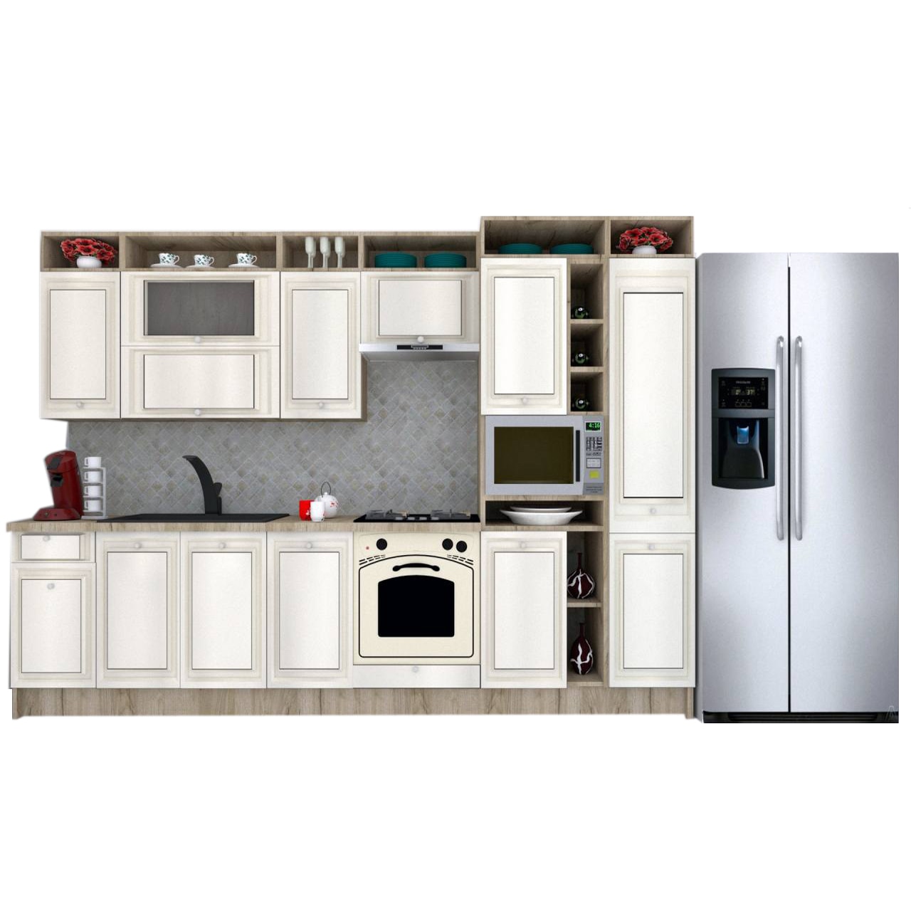 Set Bucatarie Genarom Leea Art MDF Sparx 320B K002 / decor 242