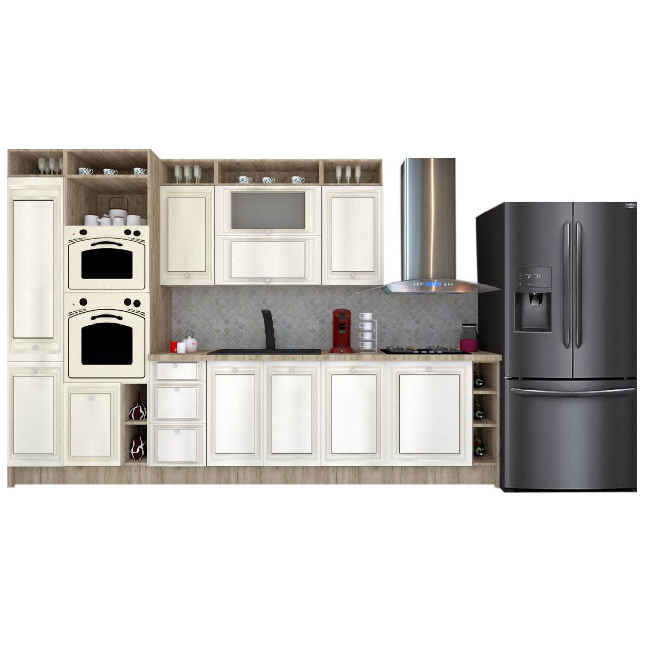 Set Bucatarie Genarom Leea Art MDF Sparx 340B K002 / decor 242