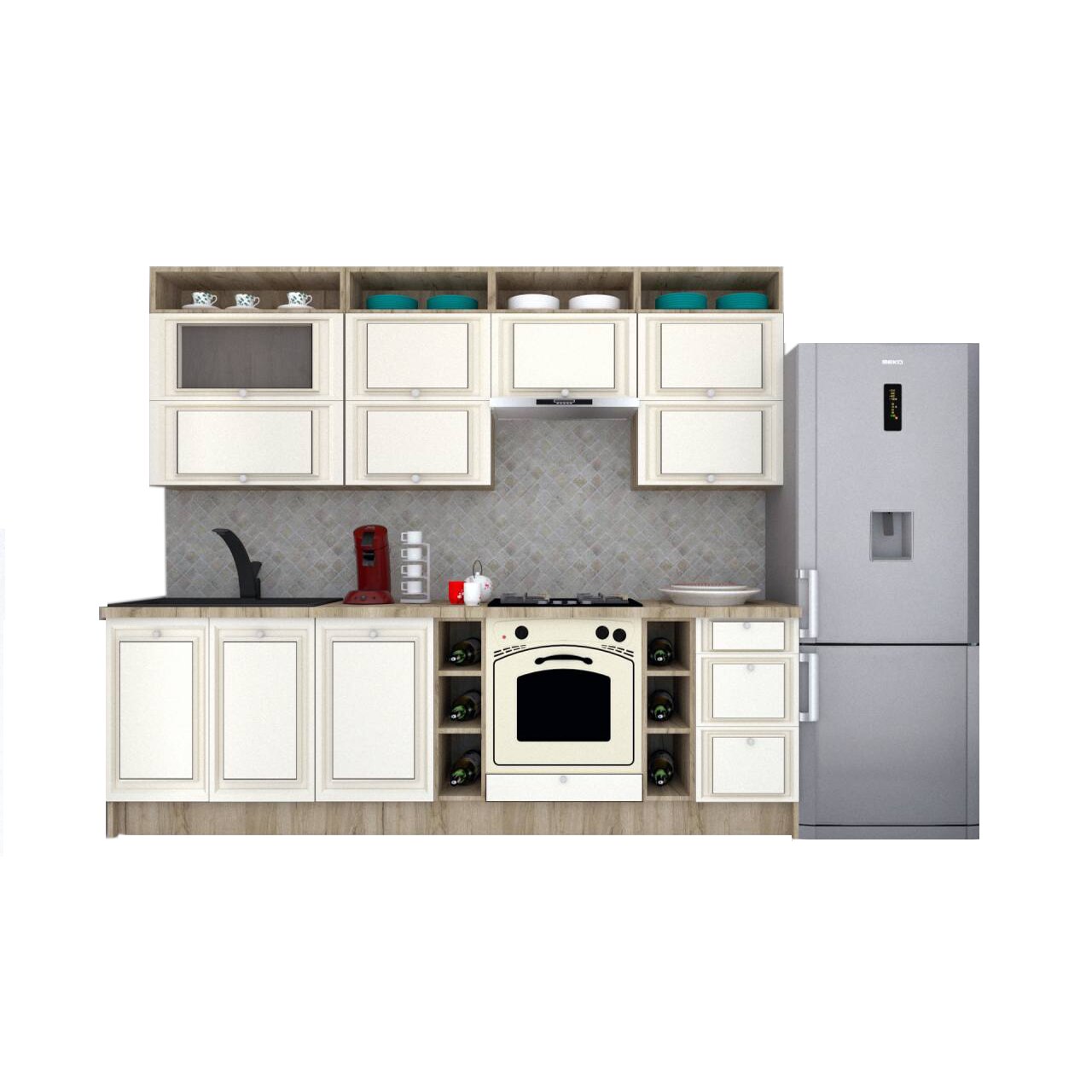 Set Bucatarie Genarom Leea Art MDF Sparx 260 K002 / decor 242