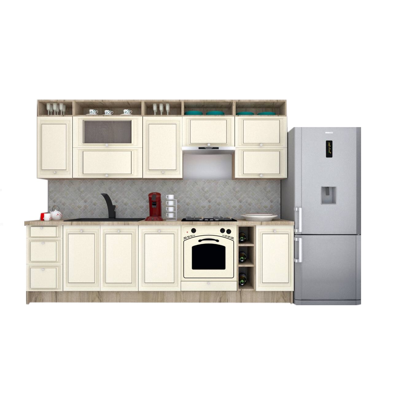 Set Bucatarie Genarom Leea Art MDF Sparx 280 K002 / decor 242