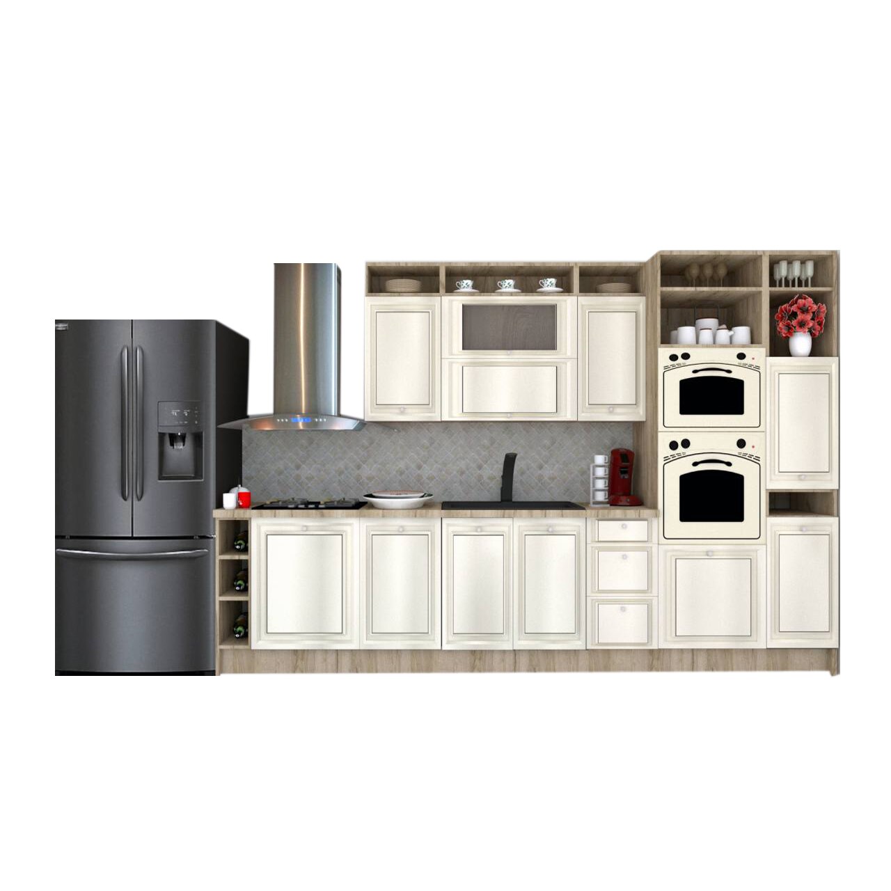 Set Bucatarie Genarom Leea Art MDF Sparx 340A DR K002 / decor 242