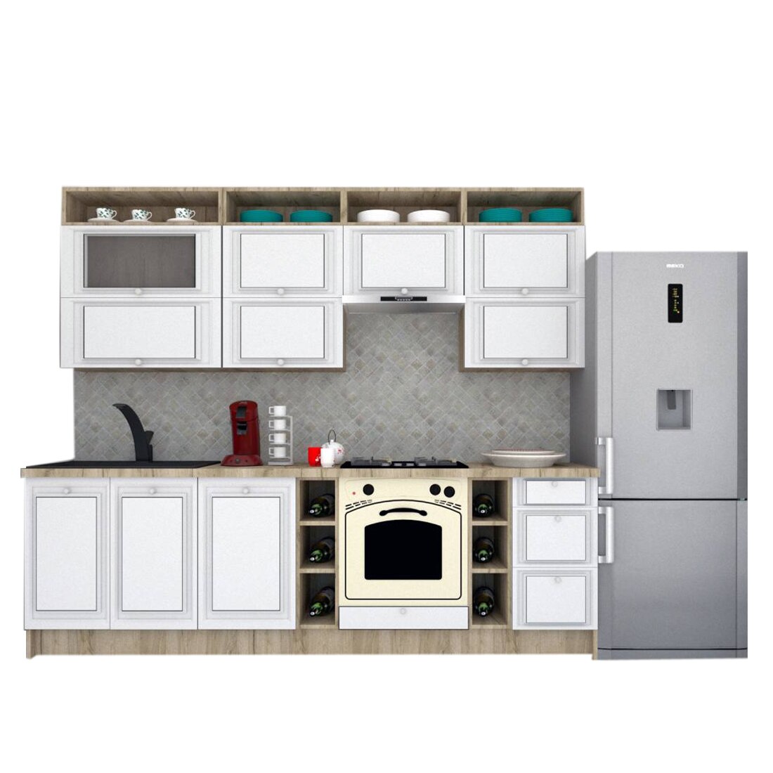 Set Bucatarie Genarom Leea Art MDF Older 260 K002 / decor 191