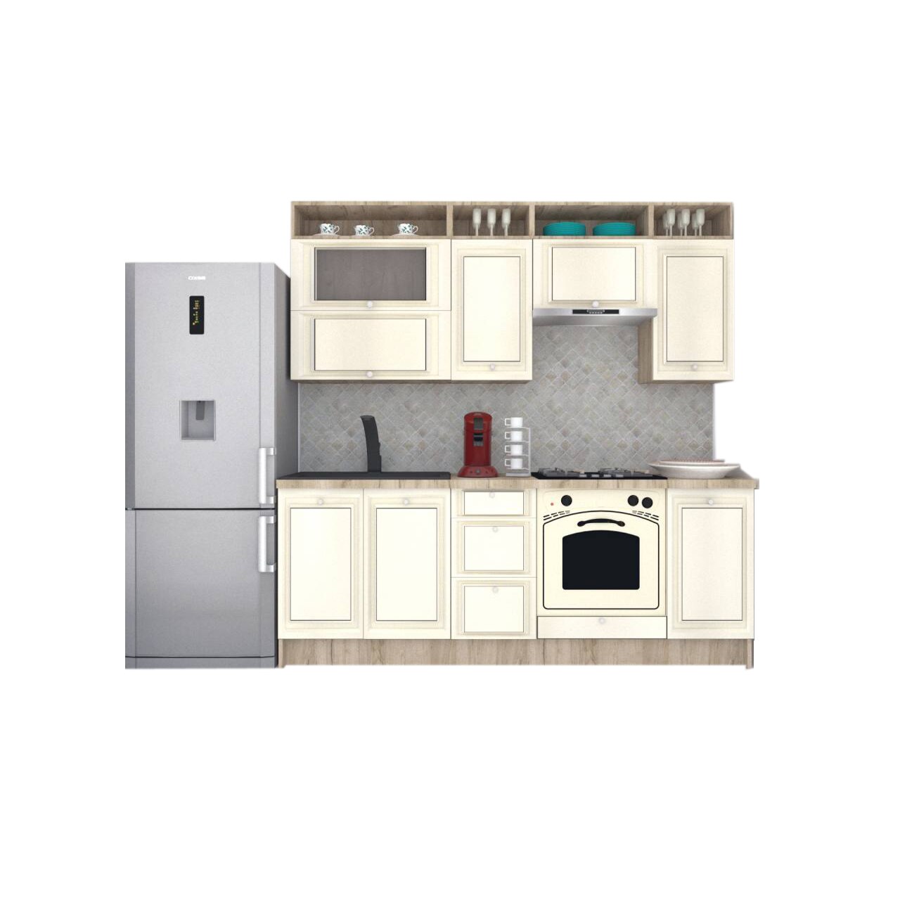 Set Bucatarie Genarom Leea Art MDF Sparx 220 K002 / decor 242