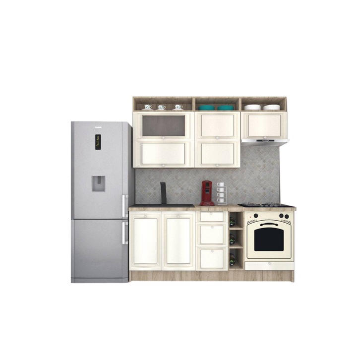 Set Bucatarie Genarom Leea Art MDF Sparx 200 K002 / decor 242