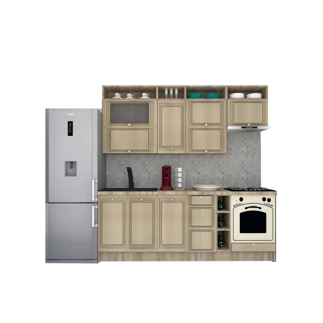 Set Bucatarie Genarom Leea Art MDF Canyon 240A K002 / decor 243