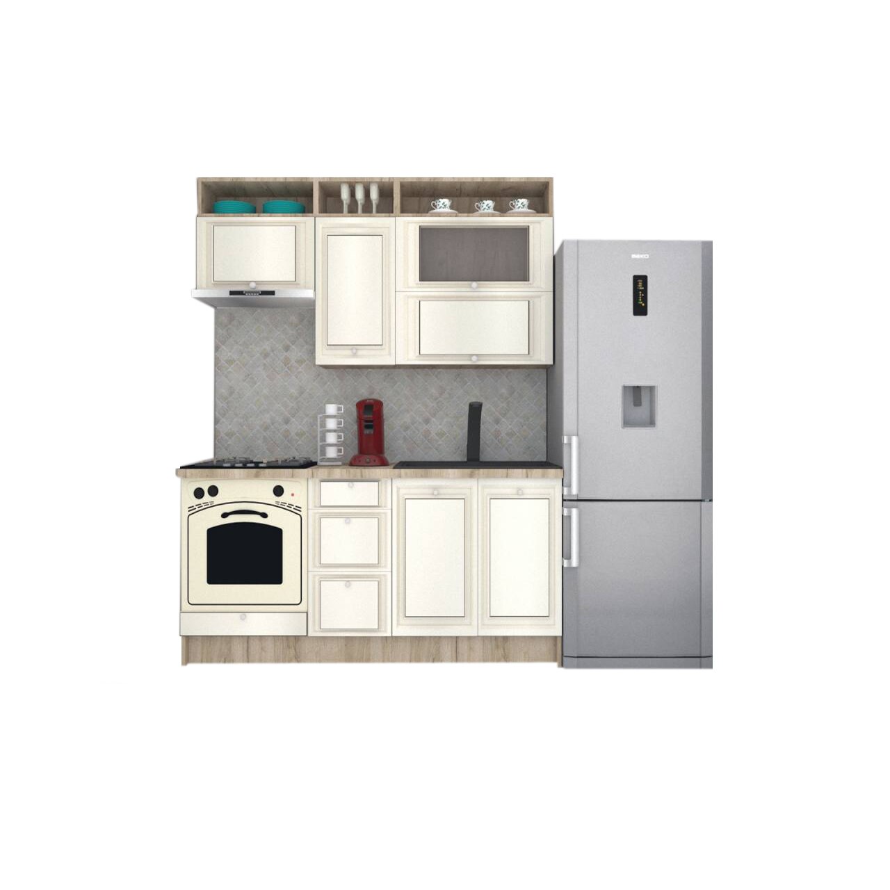 Set Bucatarie Genarom Leea Art MDF Sparx 180 K002 / decor 242