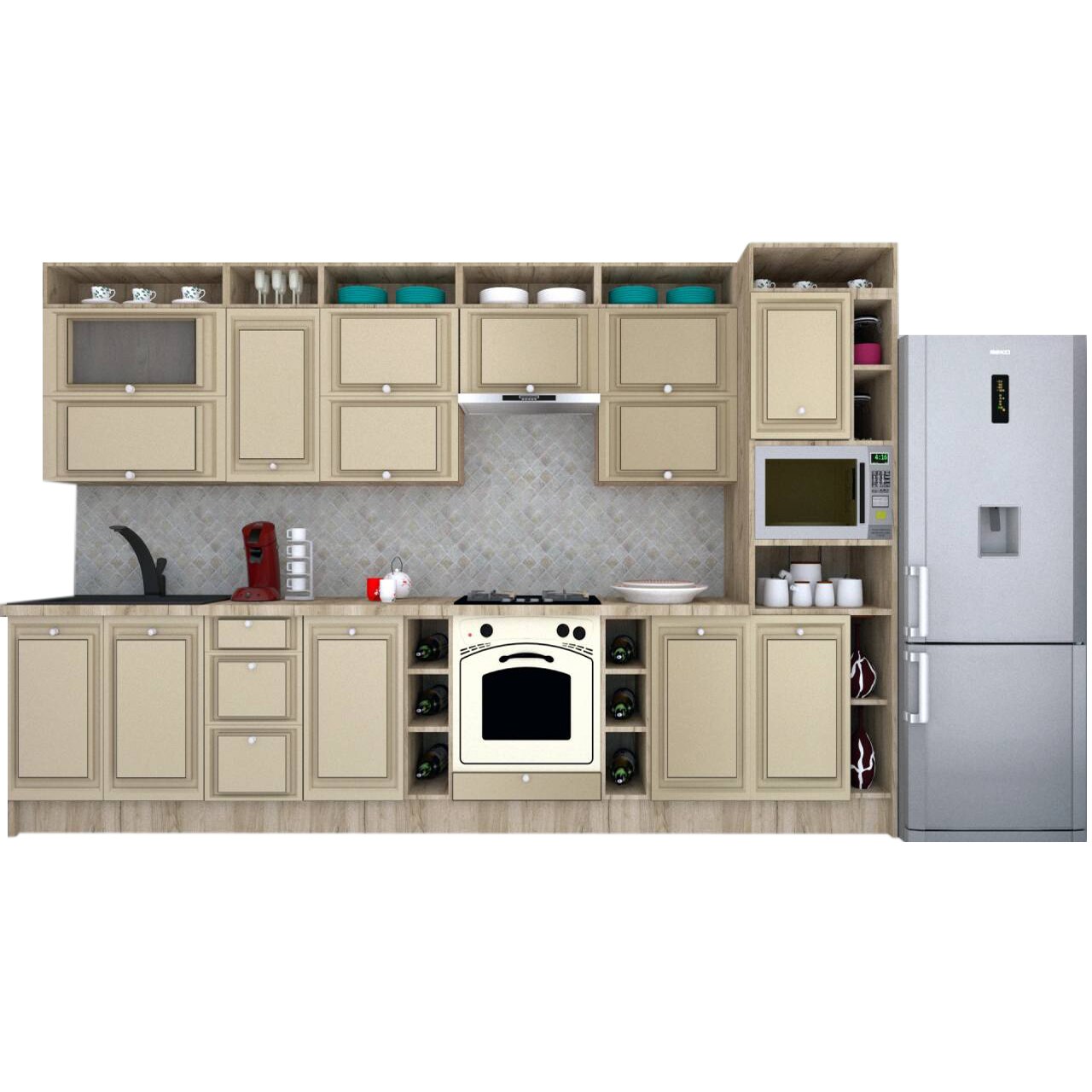 Set Bucatarie Genarom Leea Art MDF Canyon 360 K002 / decor 243