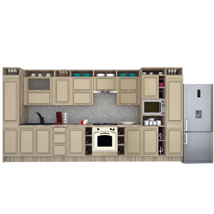 Set Bucatarie Genarom Leea Art MDF Canyon 440 K002 / decor 243