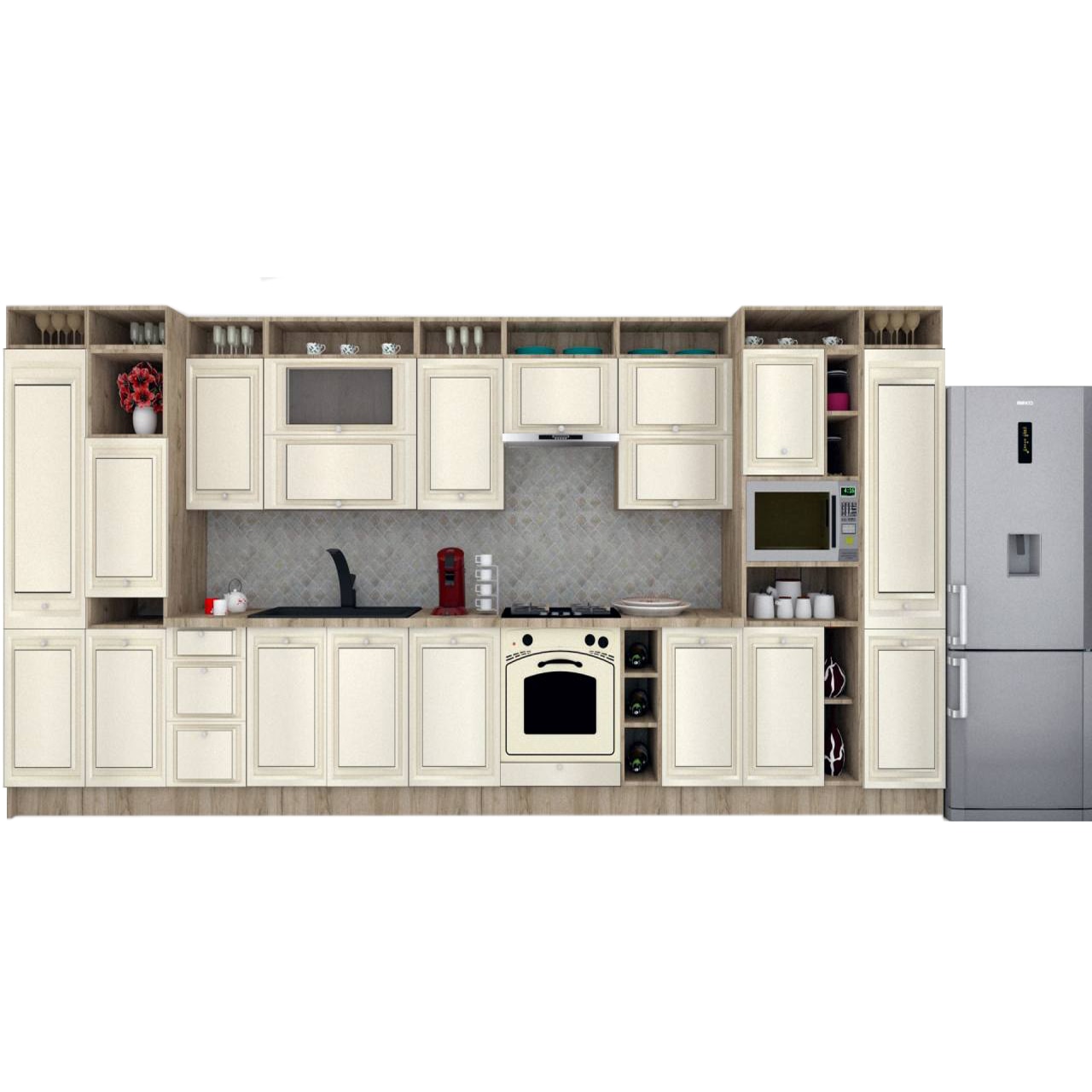 Set Bucatarie Genarom Leea Art MDF Sparx 460A K002 / decor 242
