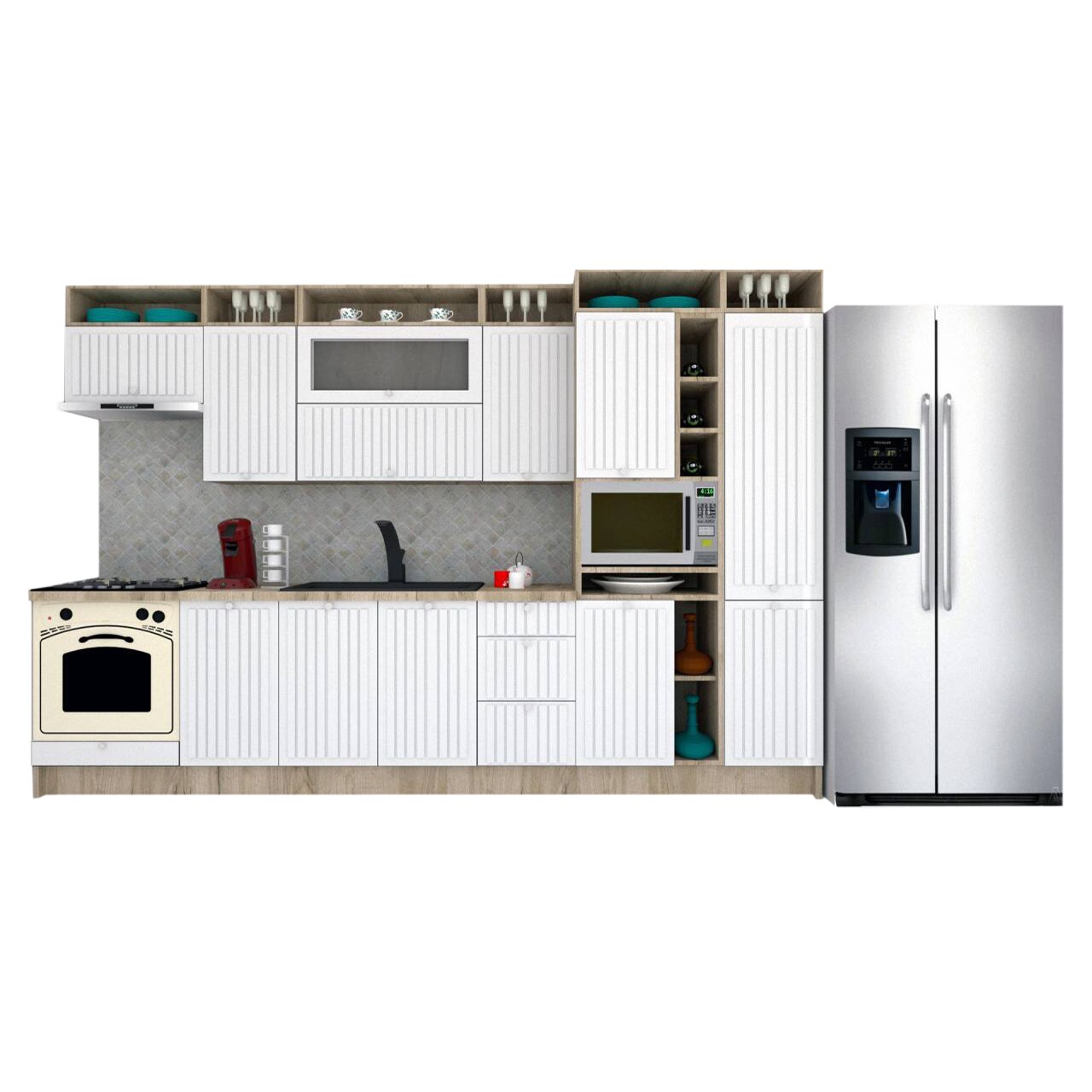 Set Bucatarie Genarom Leea Art MDF Vertical 320B K002 / decor 102