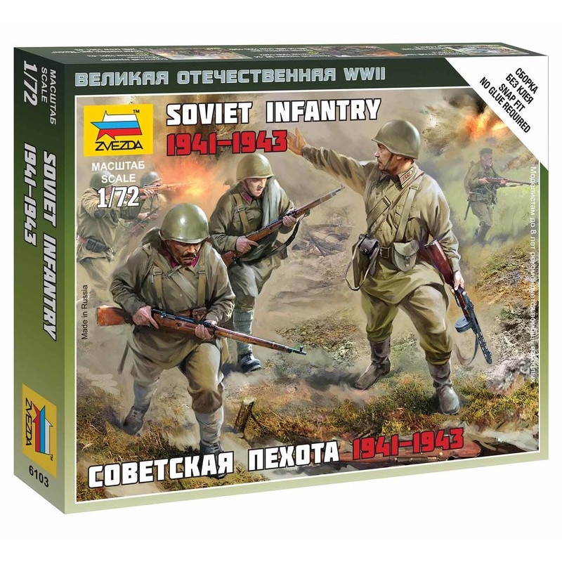 Macheta Militara Zvezda Soviet Infantry 1941-1943 1:72 ZVEZ 6103