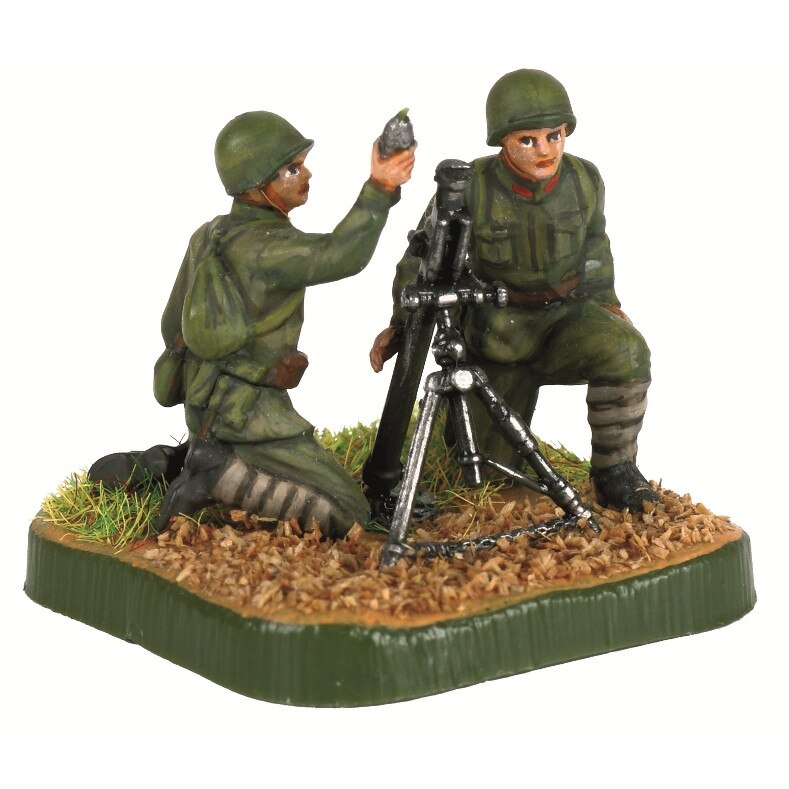 Macheta Militara Zvezda Soviet 82mm Mortar cu echipaj 1941-1943 1:72 ZVEZ 6109