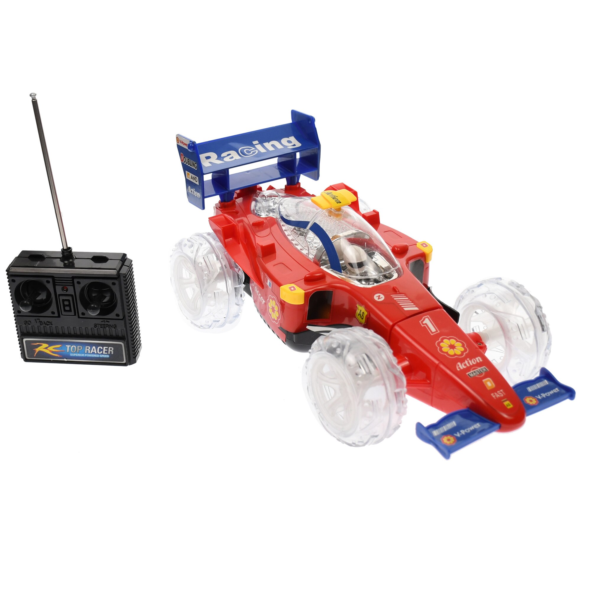 Masinuta de Jucarie cu Radiocomanda, baterii reincarcabile incluse, rosie - 9999R