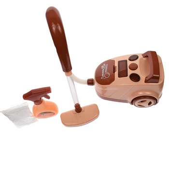 Aspirator de jucarie pentru copii cu sunete si lumini, maro - H77713 Aspirator de jucarie pentru copii cu sunete si lumini, maro - H77713