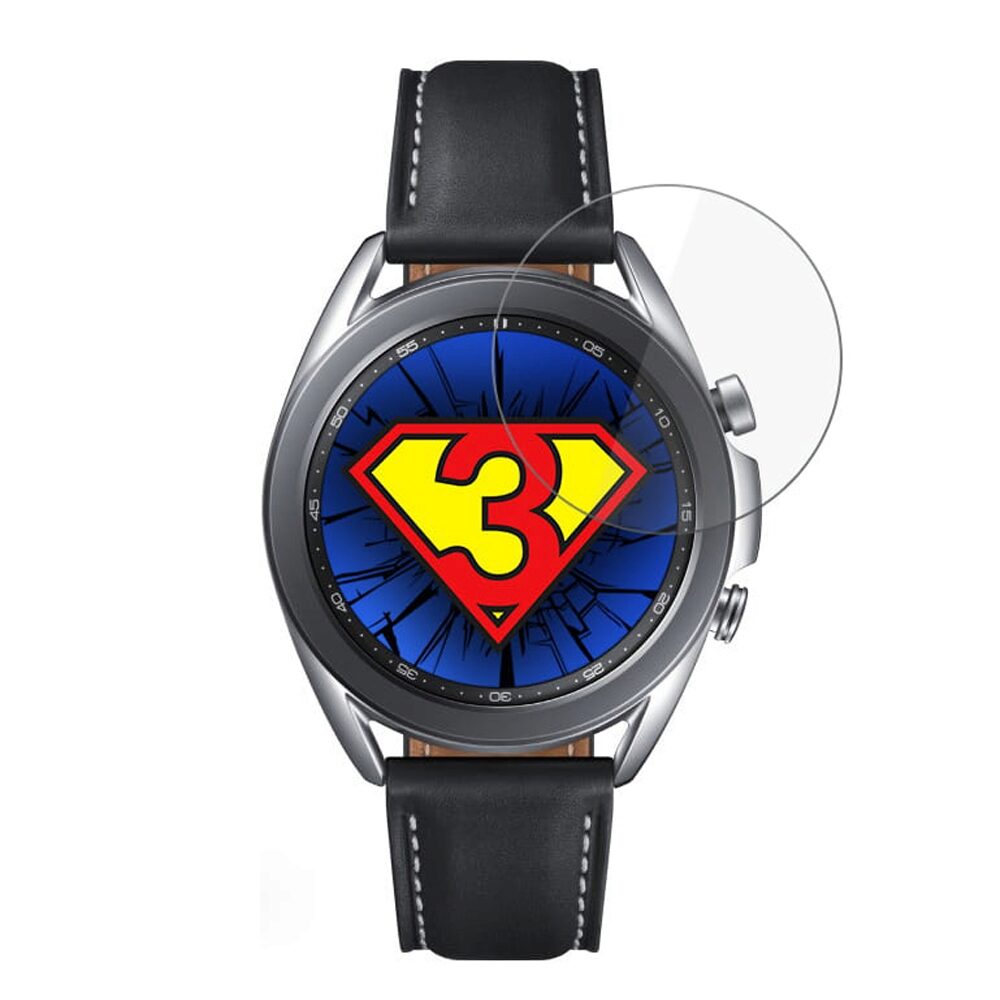 Set 3xFolie Protectie Sticla Flexibila 3MK pentru Samsung Galaxy Watch 3 41mm, 7H, 0.3 mm